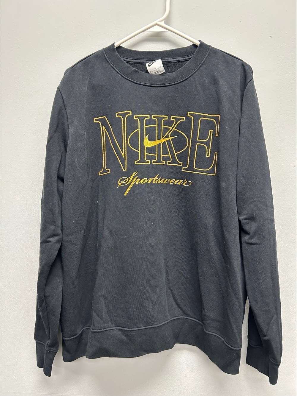 Nike Sportswear Black and Gold Crewneck Sweatshirt